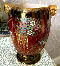 Crown Devon Rouge Lustre Vase