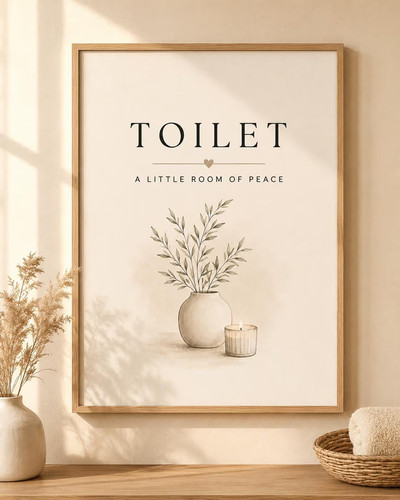 Toilet wall art print - toilet,