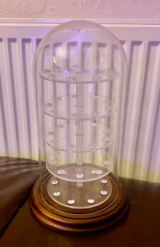 Large glass and wood vintage - large,