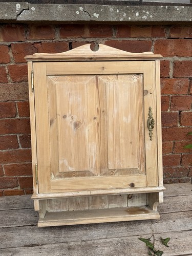 Antique pine wall cabinet - pine,