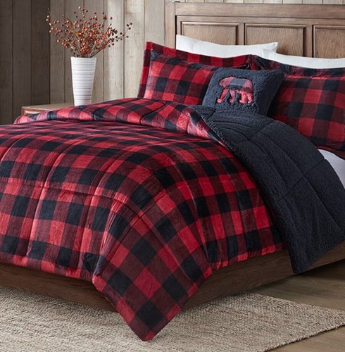 Red buffalo check - red, 4pc