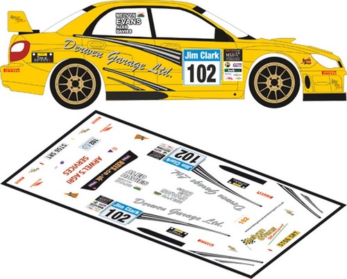 Decals subaru impreza - 1/43,