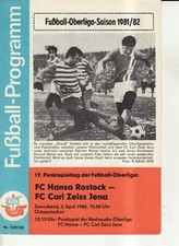 OL 81/82 FC Hansa Rostock-FC