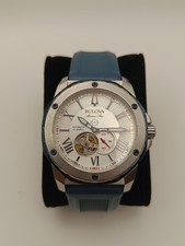 Bulova Marine Star Automatic White Dial 98A225 Mens Watch