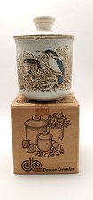 Vintage Dunoon Stoneware Storage Jar Kingfisher Medium Size 1970/80s