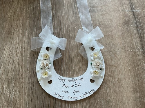 Personalised wedding horseshoe - personalised,