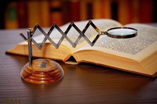 Vintage brass magnifying - vintage,