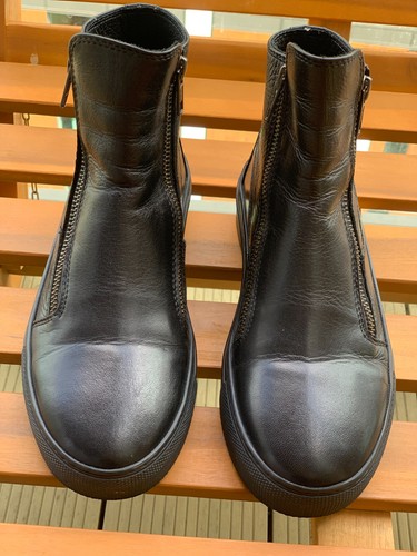 Womens premium black leather - black,