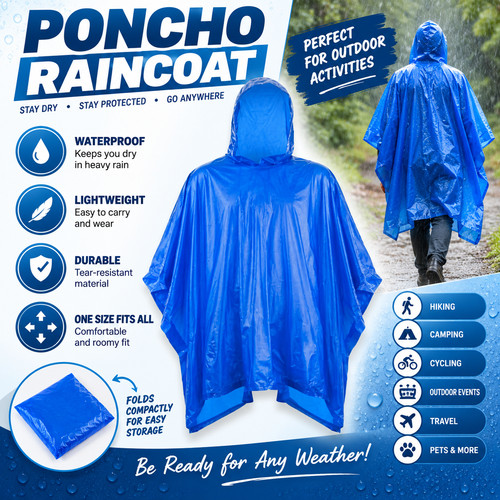 Waterproof poncho raincoat - raincoat, |