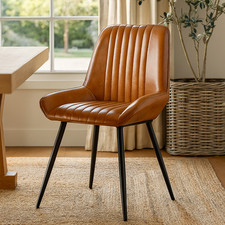 Brooklyn Dining Chair Tan Real