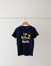 Personalised Digger Birthday T-Shirt Any age Kids tshirt Tee Construction