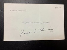 Randolph S Churchill. Son of