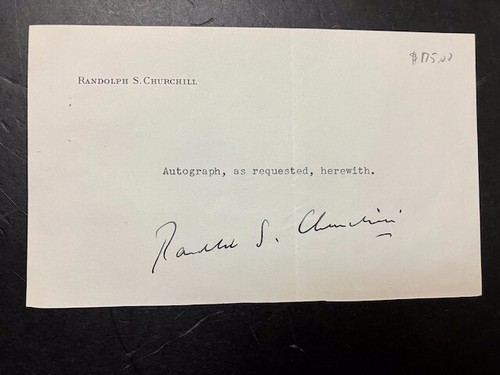 Randolph churchill son of - churchill.,