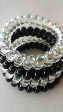 4 Large Thick Spiral Hair Bobbles band Hairbands Stretchy Ponytail.Colour choice