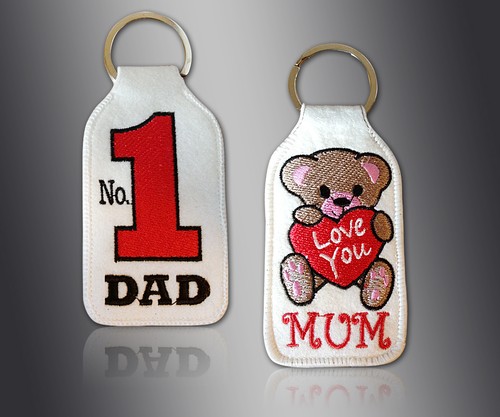 Brand new embroidery key ring - brand,