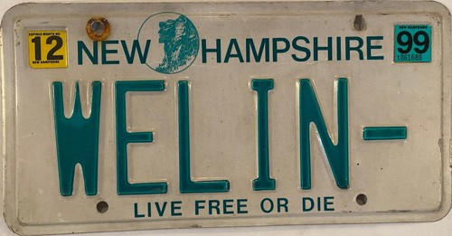 Vanity well license plate - vanity,