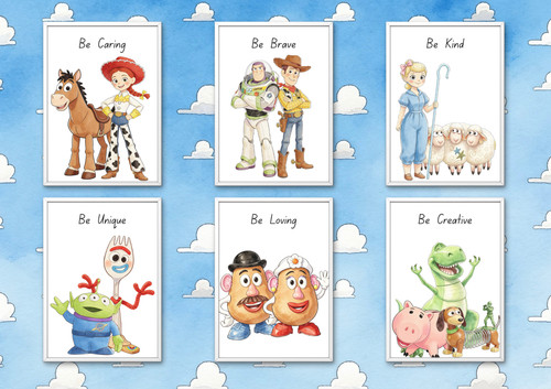 Toy story wall prints set - toy,