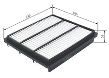1 457 433 968 BOSCH Air Filter for CHRYSLER,DODGE,MAZDA,MITSUBISHI