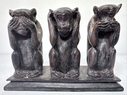 Wise monkeys statue - wise, ornament