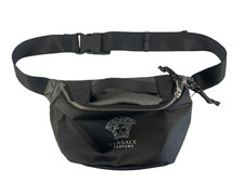 Versace Parfums Belt Bum Bag Travel Pouch Black Unisex Charity
