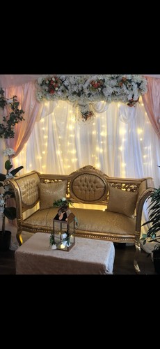 Asian golden wedding bench - asian,