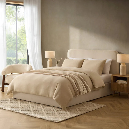 Dusk ascot cream linen look - linen,