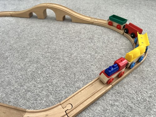 Wooden train track large - train,