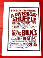 The Beatles 1961 Liverpool Gig Vintage Poster Art PICTURE / PRINT 4.5" x 3" Mini