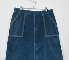 Mistral Womens Moleskin Patch Pocket A Line Skirt Size 8 - 16 Blue RRP £56.99
