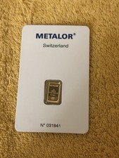 1g Metalor Gold Bar | 999.9