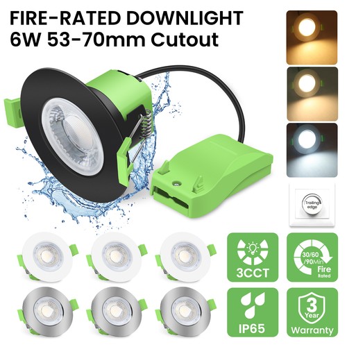 Fire rated downlights ip65 - fire,