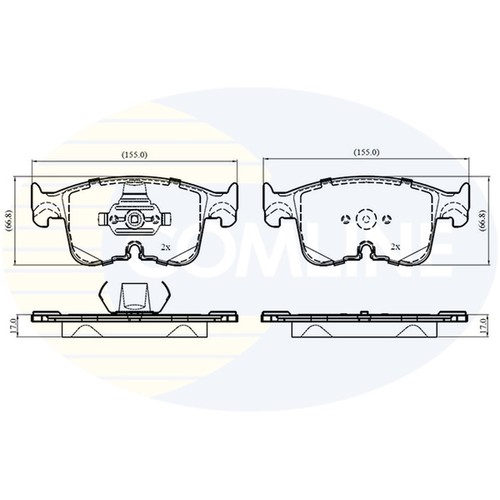 Brake pads set - pads, for