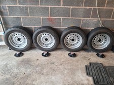 TR6 WHEELS AND TYRES 5.5X 15IN