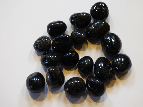 Black onyx tumble - black, stone