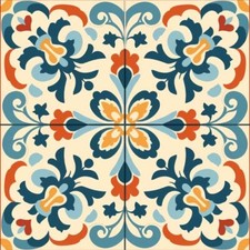 40x Spanish Tiles Peel and