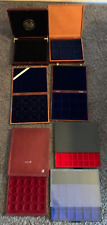 7 coin cases mostly wooden, 7