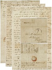 1788 LETTER H PEARCE PLYMOUTH MARBLE STONEYARD DEALERS to REV KINGHORN FAIRFORD