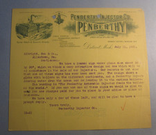 1901 - PENBERTHY INJECTOR Co. - Letterhead  Document - DETROIT MICH.