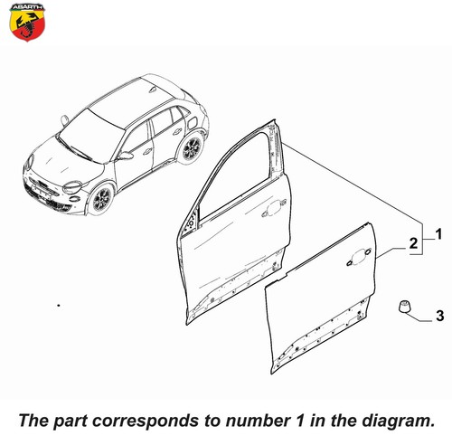 Genuine abarth side door front - genuine,