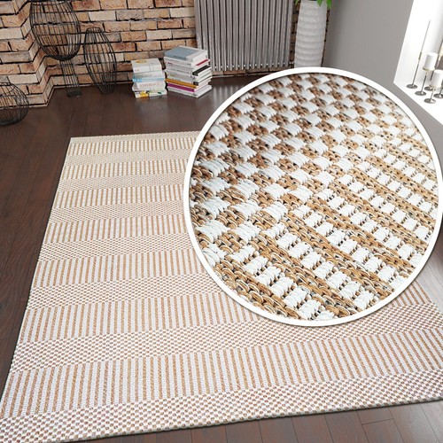 Striped flat weave area rug - weave,