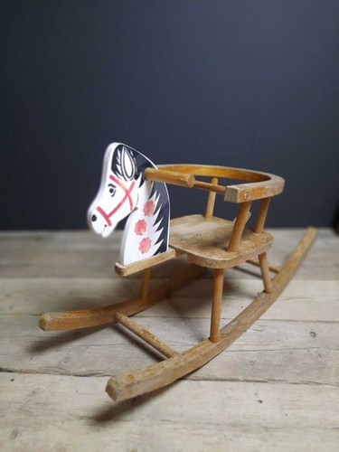 Vintage toy rocking horse - vintage, ~