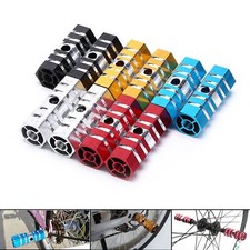 BMX Stunt Scooter Pegs Alloy Hexagonal Bike Bicycle Axle Foot 3/8 2pcs