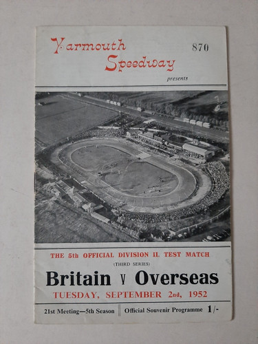 Speedway programme great - speedway,
