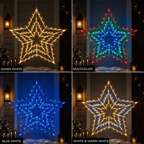 100 led christmas star - christmas,