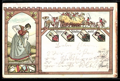 Lithograph schutterwald - of,