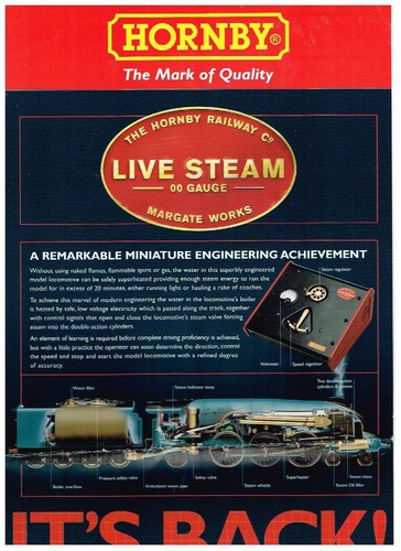 Hornby railways live steam - railways,