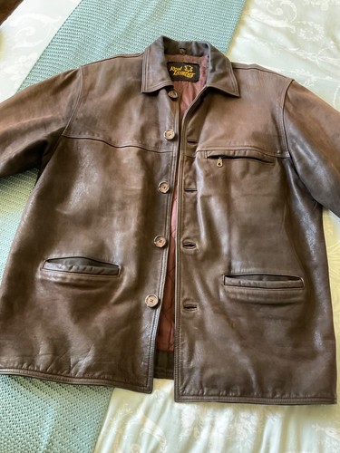 Brown vintage real leather - brown,