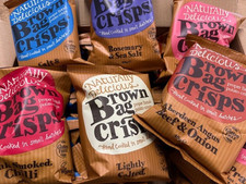 Mixed Case Brown Bag Crisps Box of 20 packets Assorted Flavours