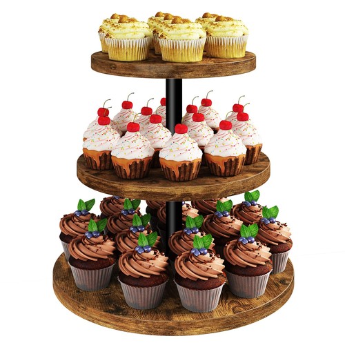 Tier wooden cupcake - wooden,