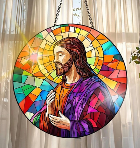 Jesus suncatcher hanging - suncatcher,
